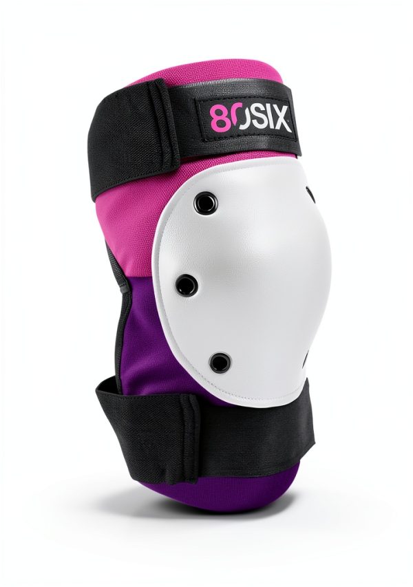 80Six Kids Sport Pad Set Pink Purple Wristguards Knee Elbow Pads-2