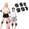Tsavnpk Kids Skate Protective Gear Set 6‑Piece Black Red Size S/M-5