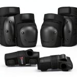 Forzueby Skate Knee Pad Set - Nylon Gear with Adjustable Straps-0
