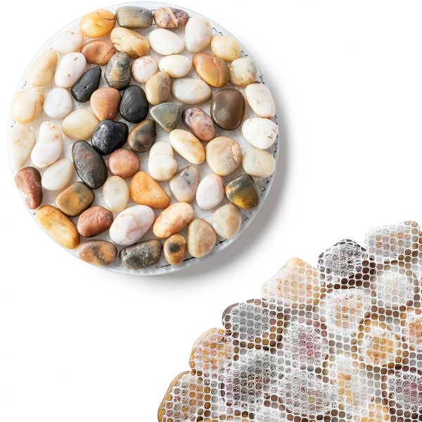 Natural Pebble Stepping Stones Yuanzhihang 9in Outdoor Massage Path-3