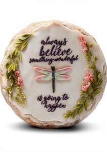 Stepping Stone Spoontiques Garden Décor Always Believe Resin 9.63"-0