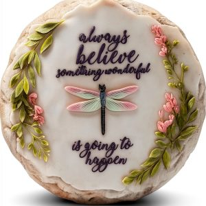 Stepping Stone Spoontiques Garden Décor Always Believe Resin 9.63"-0