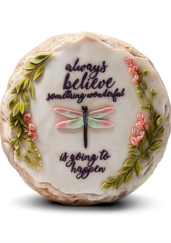 Stepping Stone Spoontiques Garden Décor Always Believe Resin 9.63"-0