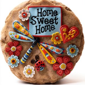 Stepping Stone Home Sweet Dragonfly by Spoontiques Resin Garden Décor-0