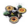 Sunflower Stepping Stone 3 Pack 10 Inch Garden Stone by PINPON-3