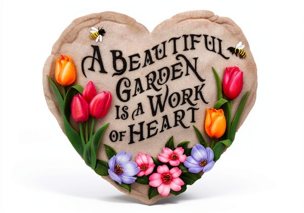 Garden Stepping Stone Spoontiques Resin Painted Round-0