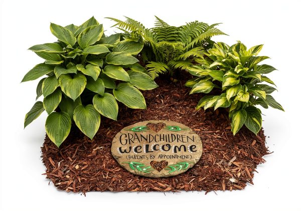 Carson Welcome Garden Stone Round 9.5" x 9.5" Grandchildren Design-1