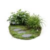 Ei Circular 15.5” Stepping Stones Grey Resin Set of 4 with Stakes-5