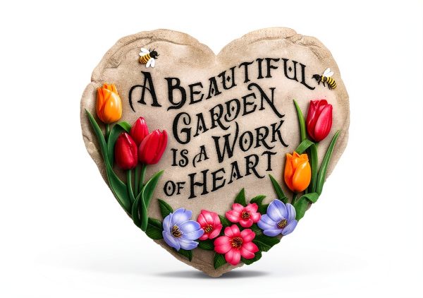 Garden Stepping Stone Spoontiques Resin Painted Round-4