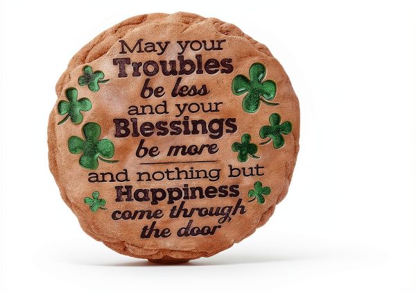 Spoontiques St Patrick's Day Stepping Stone Resin Garden Decor 9.5"-5