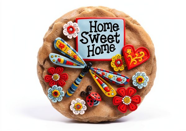 Stepping Stone Home Sweet Dragonfly by Spoontiques Resin Garden Décor-4