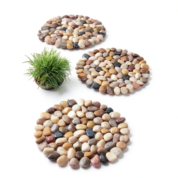 Natural Pebble Stepping Stones Yuanzhihang 9in Outdoor Massage Path-1