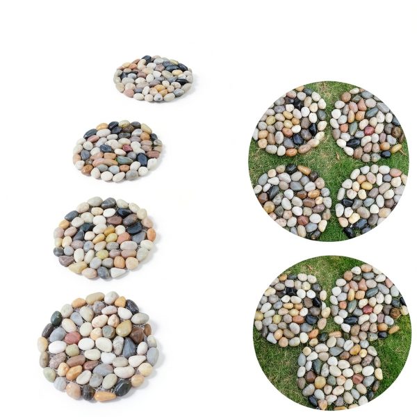 Natural Pebble Stepping Stones Yuanzhihang 9in Outdoor Massage Path-5