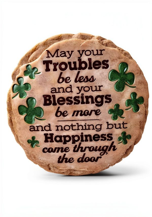 Spoontiques St Patrick's Day Stepping Stone Resin Garden Decor 9.5"-4