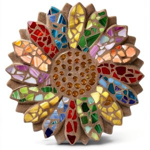 Midwest Products Daisy Stepping Stone Kit Multicolor Mosaic Glass 12in-0