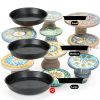 6 Pcs Round Stepping Stone Molds, 3 Size Reusable Cement Molds for Concrete, 8''/9.4''/ 10.8'' Plastic Concrete Mold for Casting Garden and Walkway-1