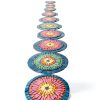 6 Pcs Round Stepping Stone Molds, 3 Size Reusable Cement Molds for Concrete, 8''/9.4''/ 10.8'' Plastic Concrete Mold for Casting Garden and Walkway-4