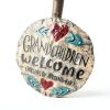 Garden Stepping Stone Auhafaly Hand‑Painted Resin Multicolored 9.5"-3