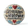 Garden Stepping Stone Auhafaly Hand‑Painted Resin Multicolored 9.5"-4