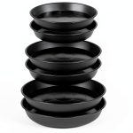 6 Pcs Round Stepping Stone Molds, 3 Size Reusable Cement Molds for Concrete, 8''/9.4''/ 10.8'' Plastic Concrete Mold for Casting Garden and Walkway-0