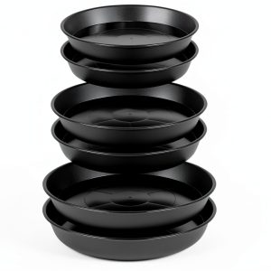 6 Pcs Round Stepping Stone Molds, 3 Size Reusable Cement Molds for Concrete, 8''/9.4''/ 10.8'' Plastic Concrete Mold for Casting Garden and Walkway-0