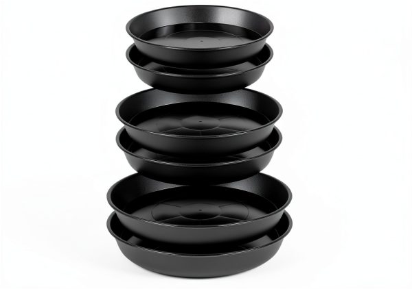 6 Pcs Round Stepping Stone Molds, 3 Size Reusable Cement Molds for Concrete, 8''/9.4''/ 10.8'' Plastic Concrete Mold for Casting Garden and Walkway-0
