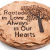 Top Brass Garden Memorial Stepping Stone - Rooted in Love, Always in Our Hearts - Tree of Life-1