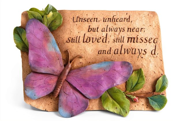 Evergreen Those We Love Don't Go Away Garden Memorial Stone | Outdoor Safe | 10-Inch | Remembrance Gift | Décor for Homes, Lawn and Garden-3