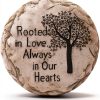 Top Brass Garden Memorial Stepping Stone - Rooted in Love, Always in Our Hearts - Tree of Life-0